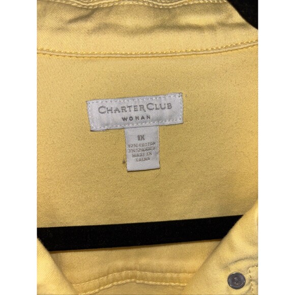Charter Club Woman Yellow Jacket Size 1X - Picture 2 of 6